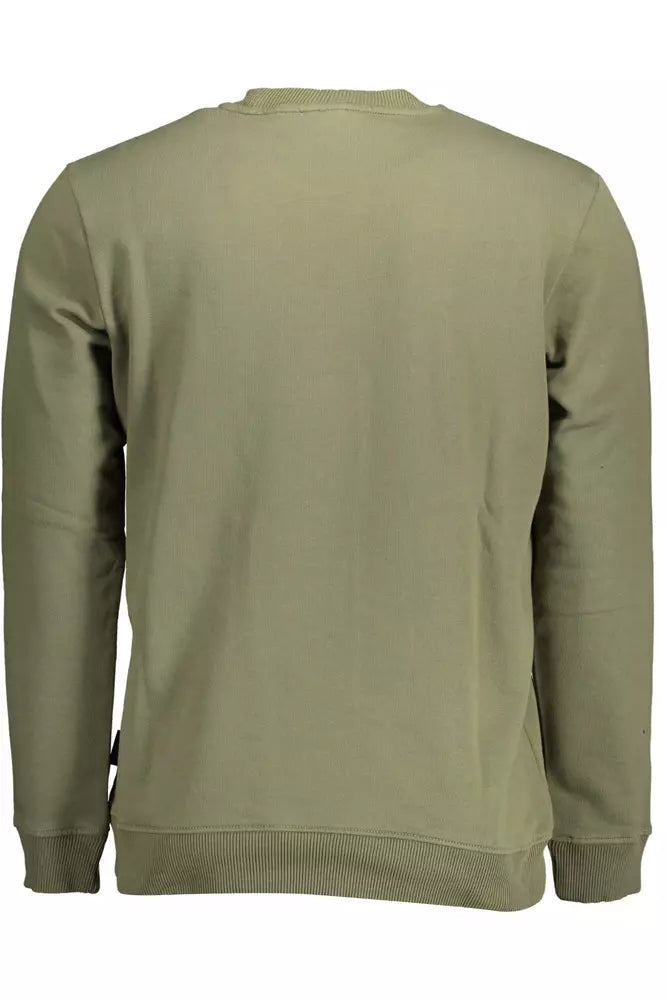 Green Cotton Men Sweater - SEHABRANDS