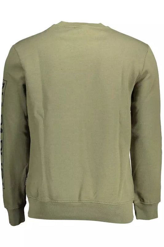 Green Cotton Men Sweater - SEHABRANDS