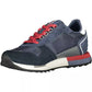 Blue Leather Men Sneaker - SEHABRANDS