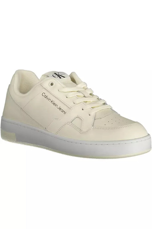 White Leather Men Sneaker - SEHABRANDS