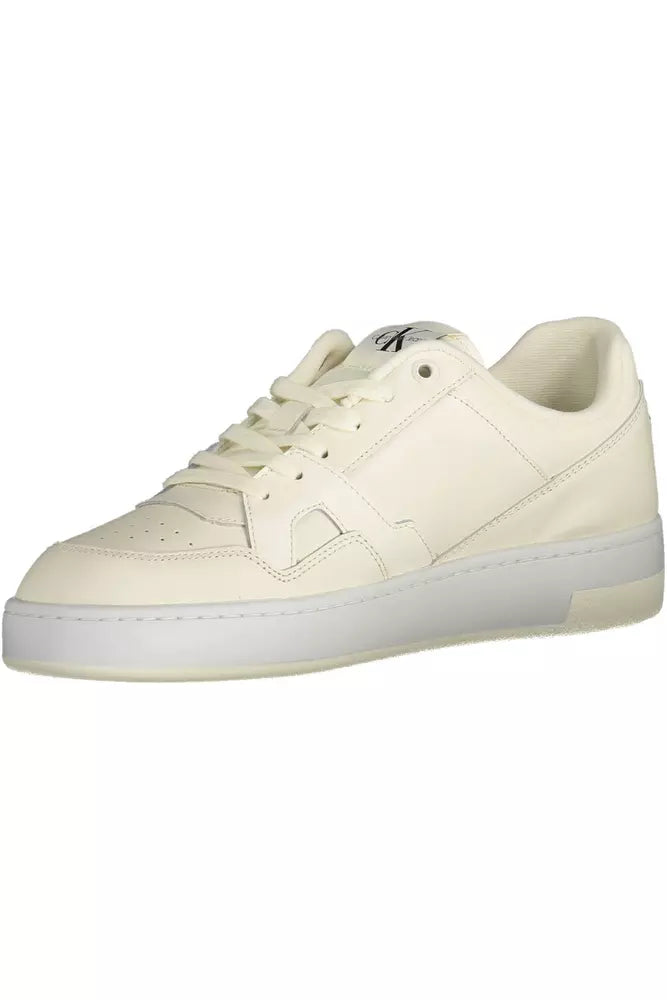 White Leather Men Sneaker - SEHABRANDS