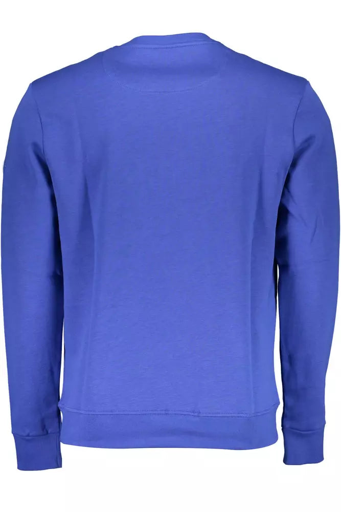 Blue Cotton Men Sweater - SEHABRANDS