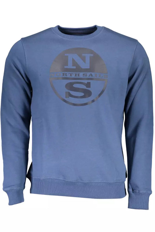 Blue Cotton Men Sweater - SEHABRANDS