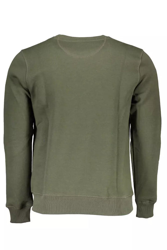 Green Cotton Men Sweater - SEHABRANDS