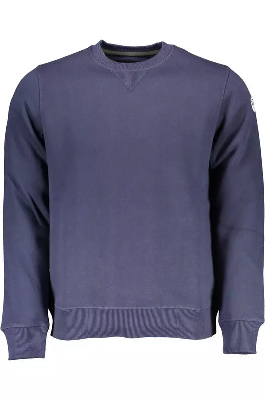 Blue Cotton Men Sweater - SEHABRANDS