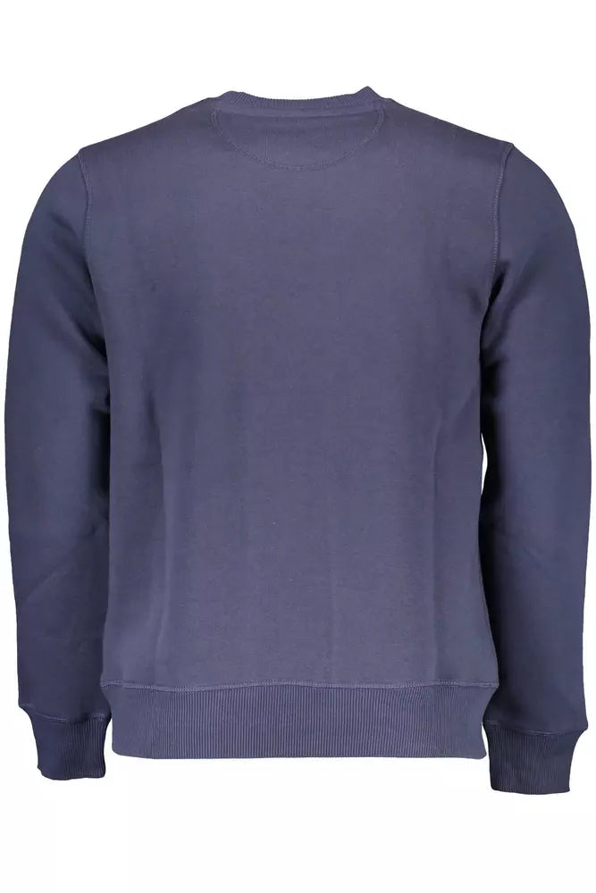 Blue Cotton Men Sweater - SEHABRANDS