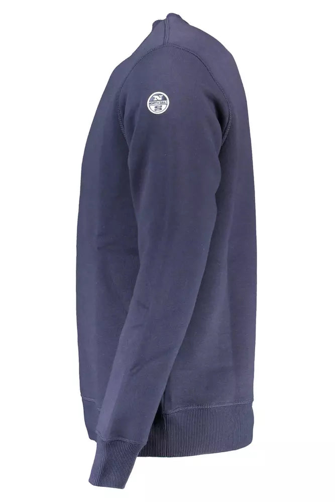 Blue Cotton Men Sweater - SEHABRANDS