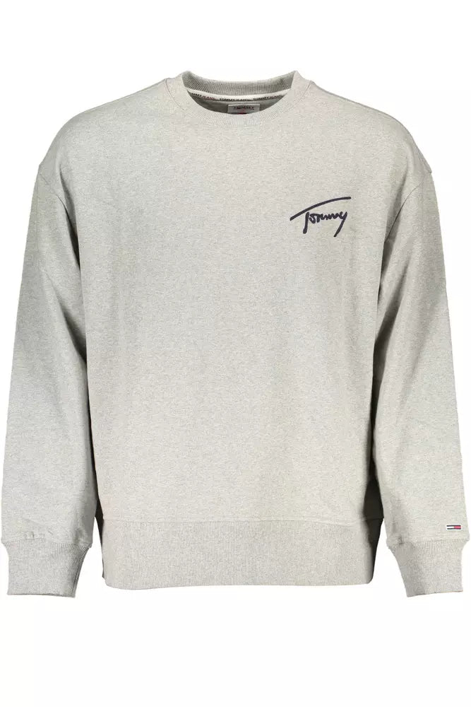 Gray Cotton Men Sweater - SEHABRANDS