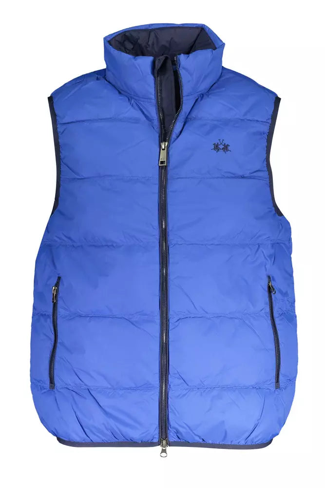 Blue Polyamide Men Jacket - SEHABRANDS