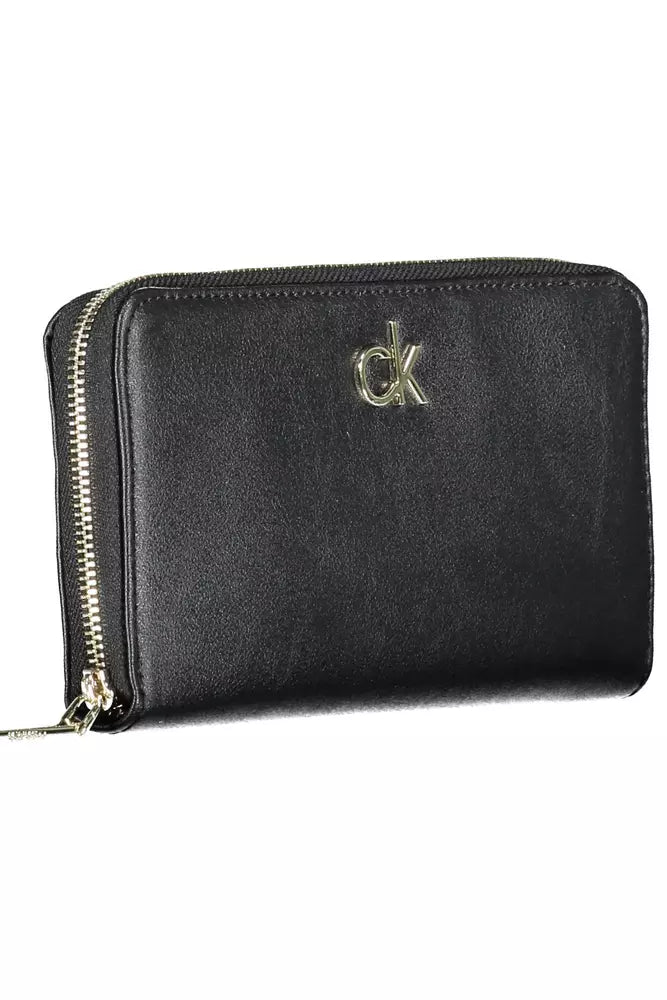 Black Polyvinylchloride Women Wallet - SEHABRANDS