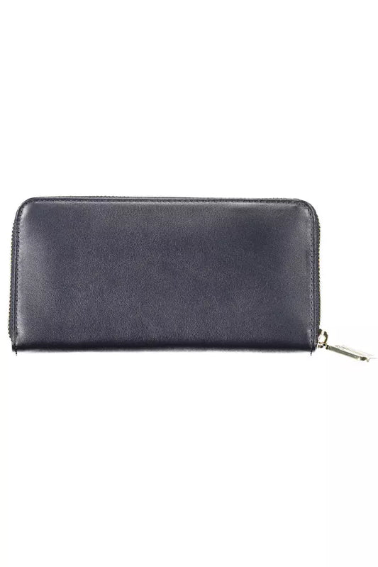 Blue Leather Women Wallet - SEHABRANDS