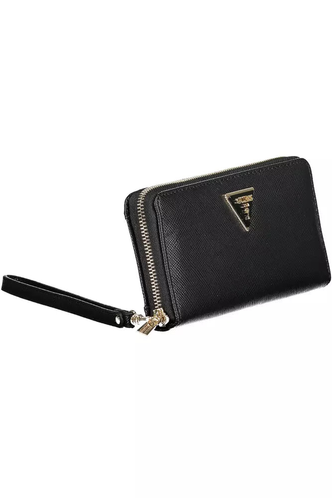 Black Polyethylene Women Wallet - SEHABRANDS