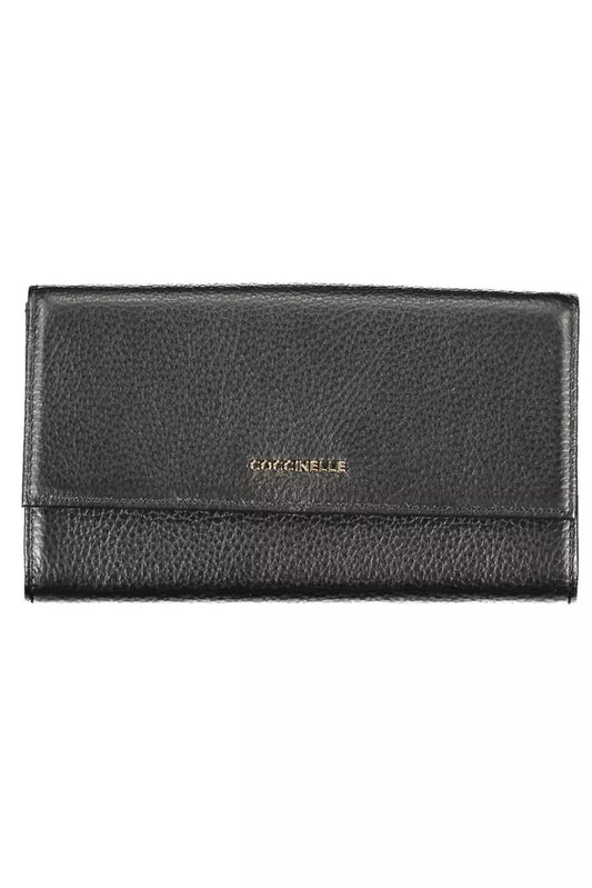 Black Leather Women Wallet - SEHABRANDS