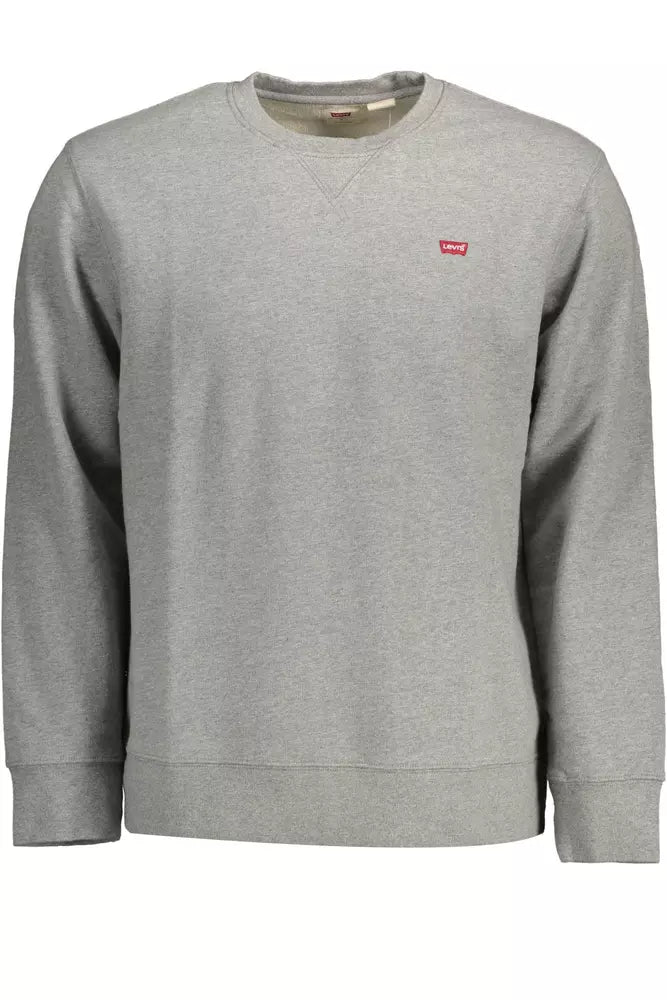 Gray Cotton Men Sweater - SEHABRANDS