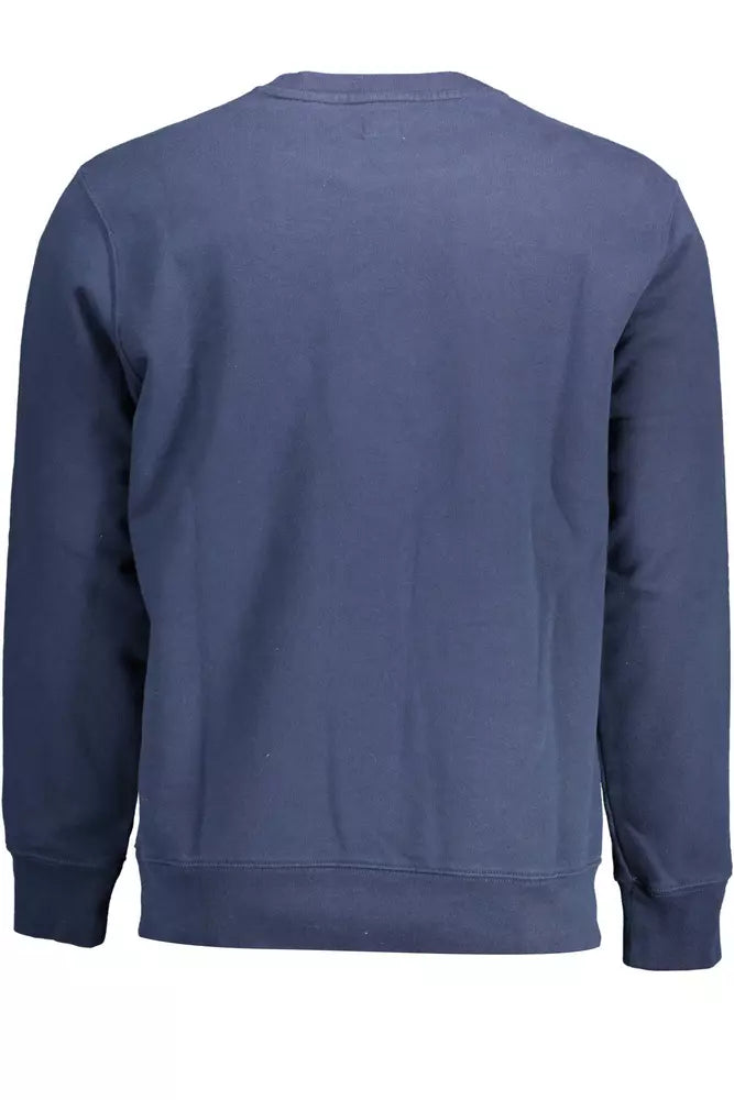 Blue Cotton Men Sweater - SEHABRANDS