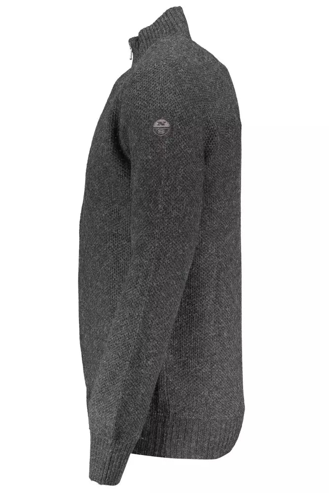 Gray Wool Men Cardigan - SEHABRANDS