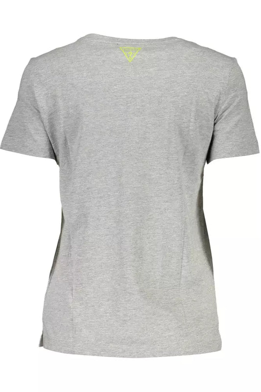 Gray Cotton Women T-Shirt - SEHABRANDS