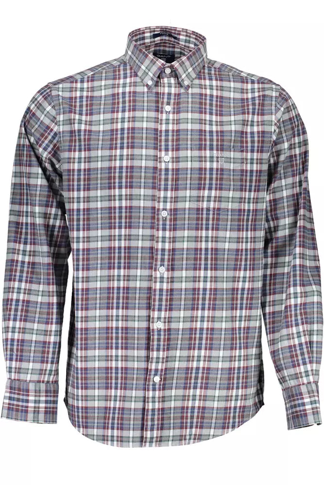 Blue Cotton Men Shirt - SEHABRANDS