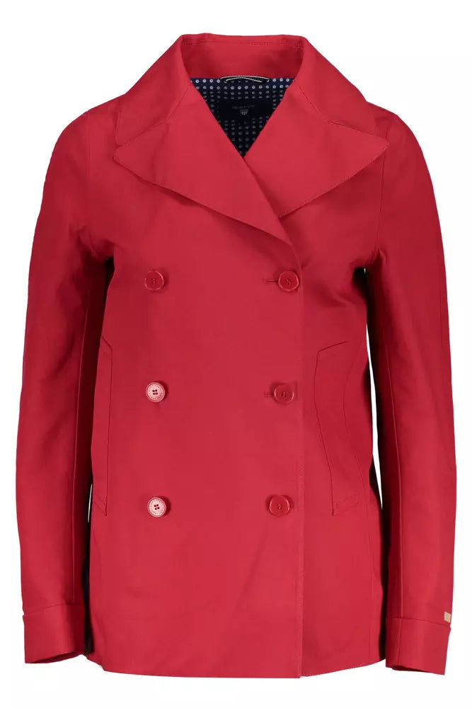 Red Cotton Women Jacket - SEHABRANDS