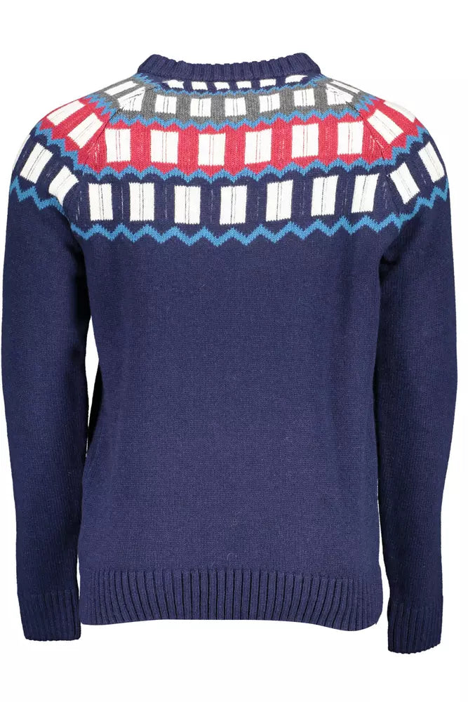 Blue Wool Men Sweater - SEHABRANDS