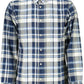 Blue Cotton Men Shirt - SEHABRANDS