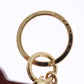 Dolce & Gabbana Elegant Brown Leather Keychain with Gold Detailing