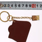 Dolce & Gabbana Elegant Brown Leather Keychain with Gold Detailing