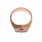 Chic Pink Gold Plated Sterling Silver Ring - SEHABRANDS