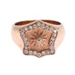 Chic Pink Gold Plated Sterling Silver Ring - SEHABRANDS