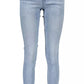 Light Blue Cotton Women Jeans - SEHABRANDS