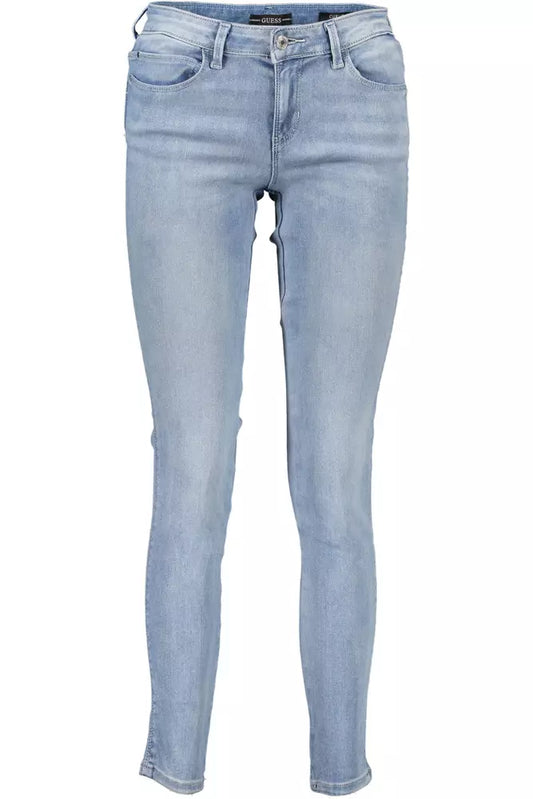 Light Blue Cotton Women Jeans - SEHABRANDS