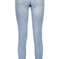 Light Blue Cotton Women Jeans - SEHABRANDS