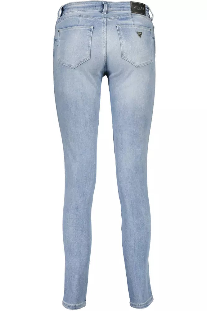 Light Blue Cotton Women Jeans - SEHABRANDS