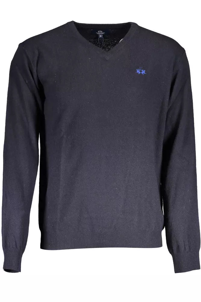 Blue Wool Men Sweater - SEHABRANDS