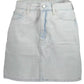 Light Blue Cotton Women Skirt - SEHABRANDS