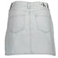 Light Blue Cotton Women Skirt - SEHABRANDS