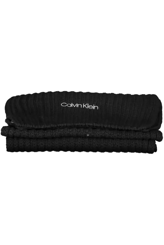 Calvin Klein Black Cotton Women Scarf