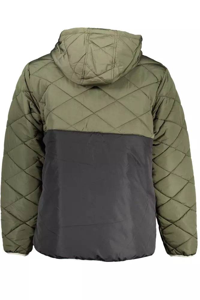 Green Polyester Men Jacket - SEHABRANDS