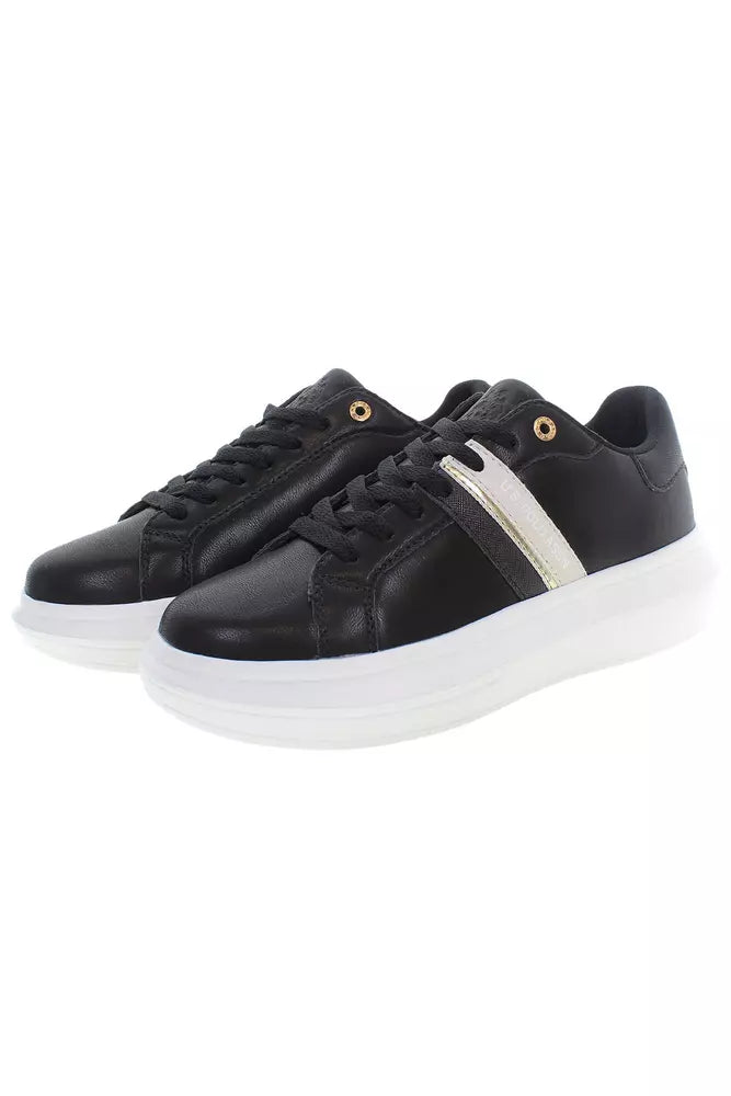 Black Polyester Women Sneaker - SEHABRANDS