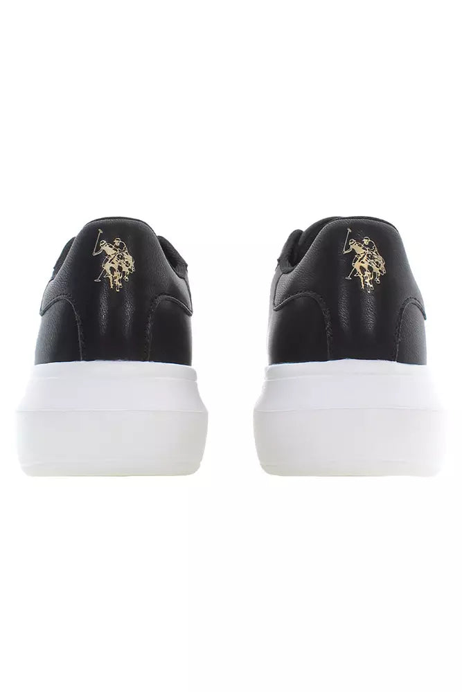 Black Polyester Women Sneaker - SEHABRANDS