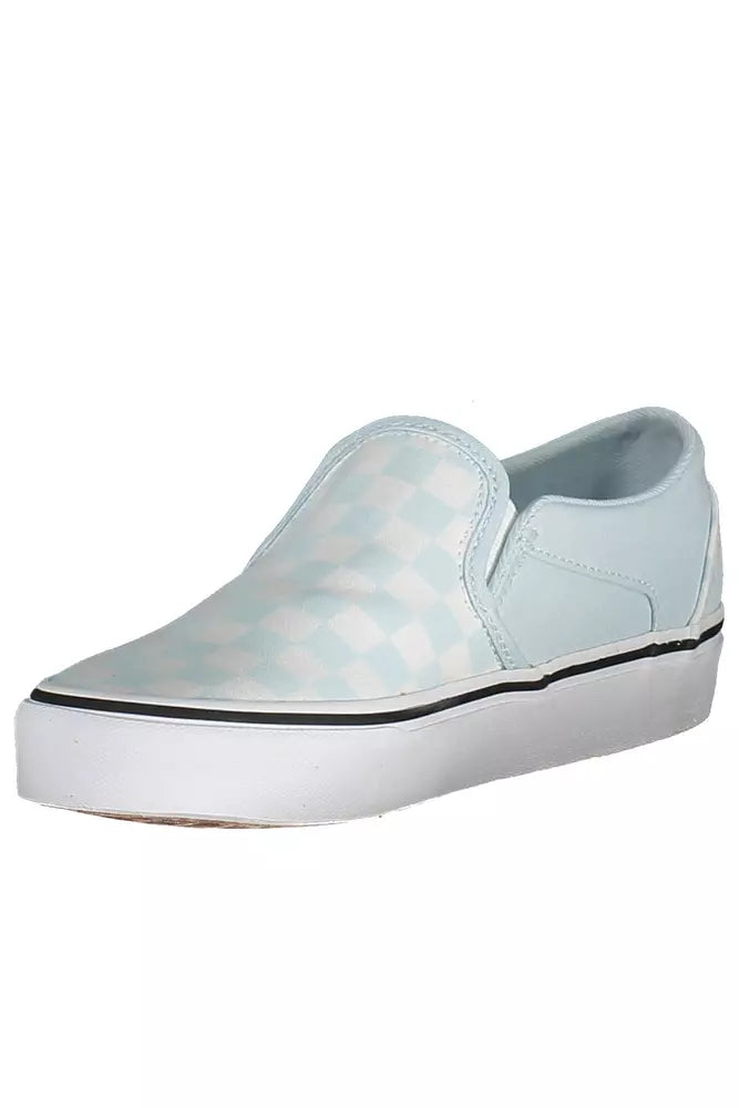 Light Blue Polyester Women Sneaker - SEHABRANDS