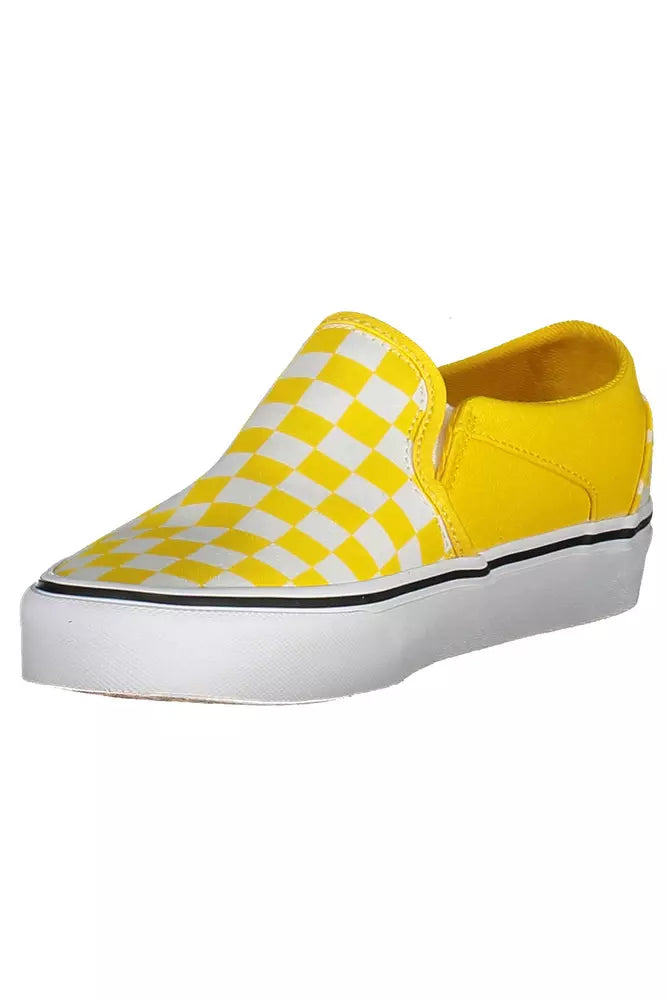 Yellow Polyester Women Sneaker - SEHABRANDS