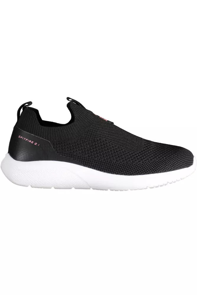 Black Synthetic Women Sneaker - SEHABRANDS