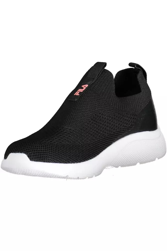 Black Synthetic Women Sneaker - SEHABRANDS