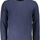 Blue Cotton Men Sweater - SEHABRANDS