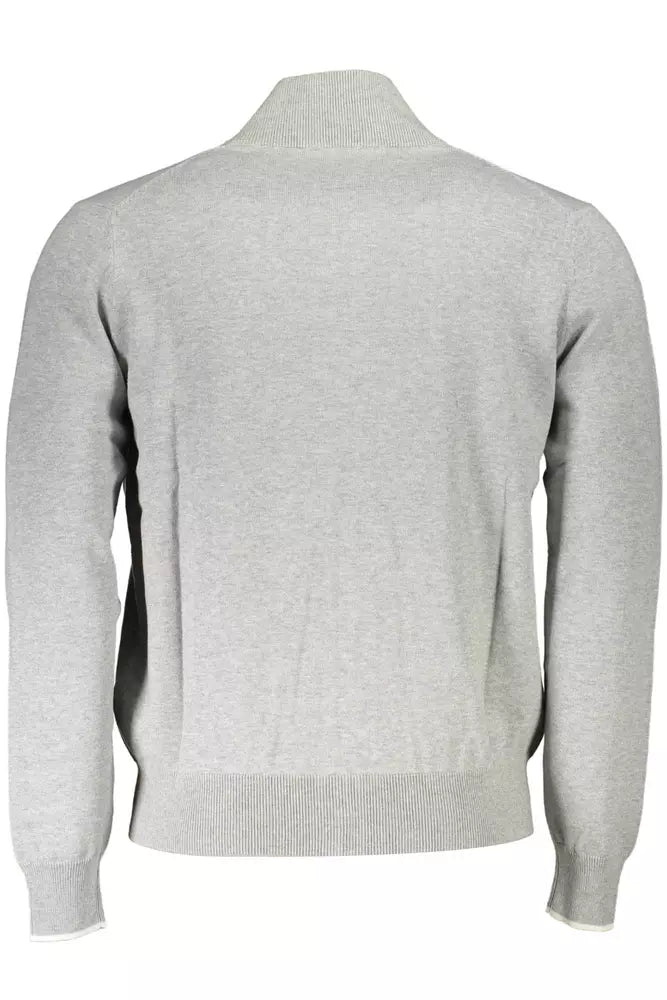 Gray Cotton Men Sweater - SEHABRANDS