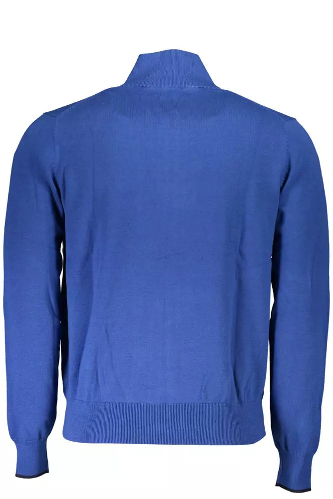 Blue Organic Cotton Men Sweater - SEHABRANDS