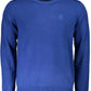 Blue Cotton Men Sweater - SEHABRANDS