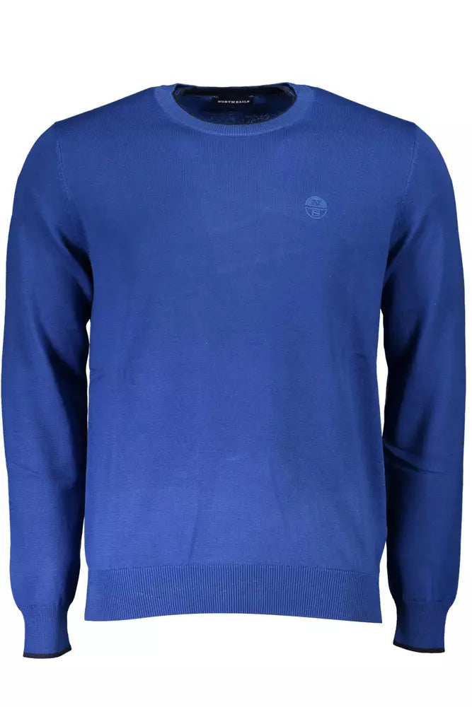 Blue Cotton Men Sweater - SEHABRANDS