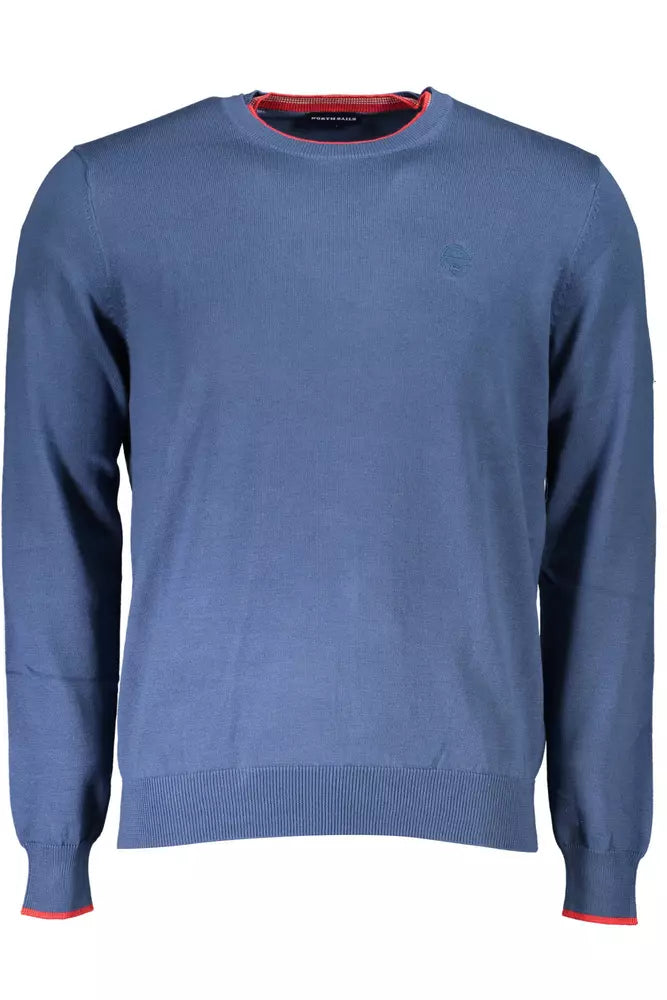 Blue Cotton Men Sweater - SEHABRANDS